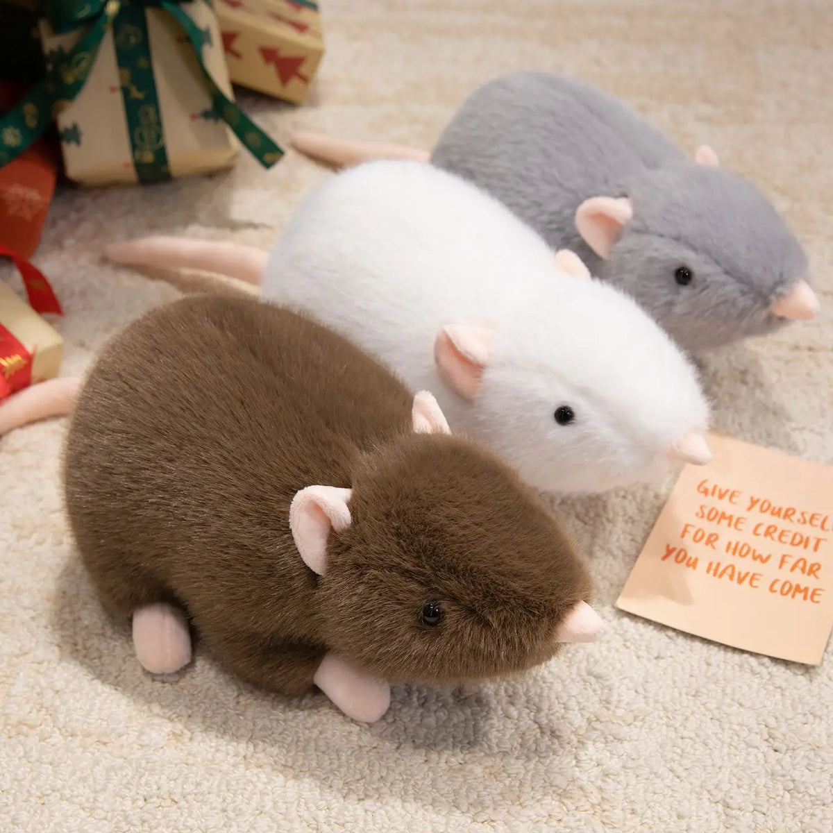 New Soft Plush Simulation Mouse Doll Stuffed Rat Toy Party Pop Birthday Gift Zoo Souvenir
