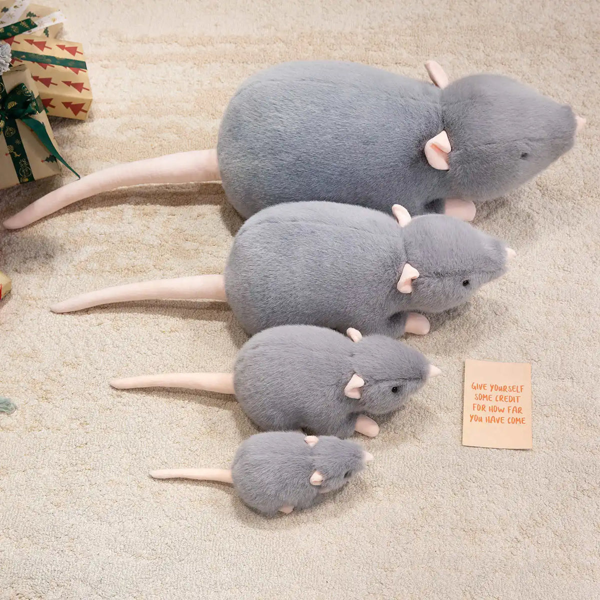 New Soft Plush Simulation Mouse Doll Stuffed Rat Toy Party Pop Birthday Gift Zoo Souvenir