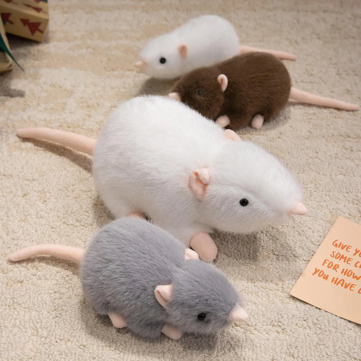 New Soft Plush Simulation Mouse Doll Stuffed Rat Toy Party Pop Birthday Gift Zoo Souvenir